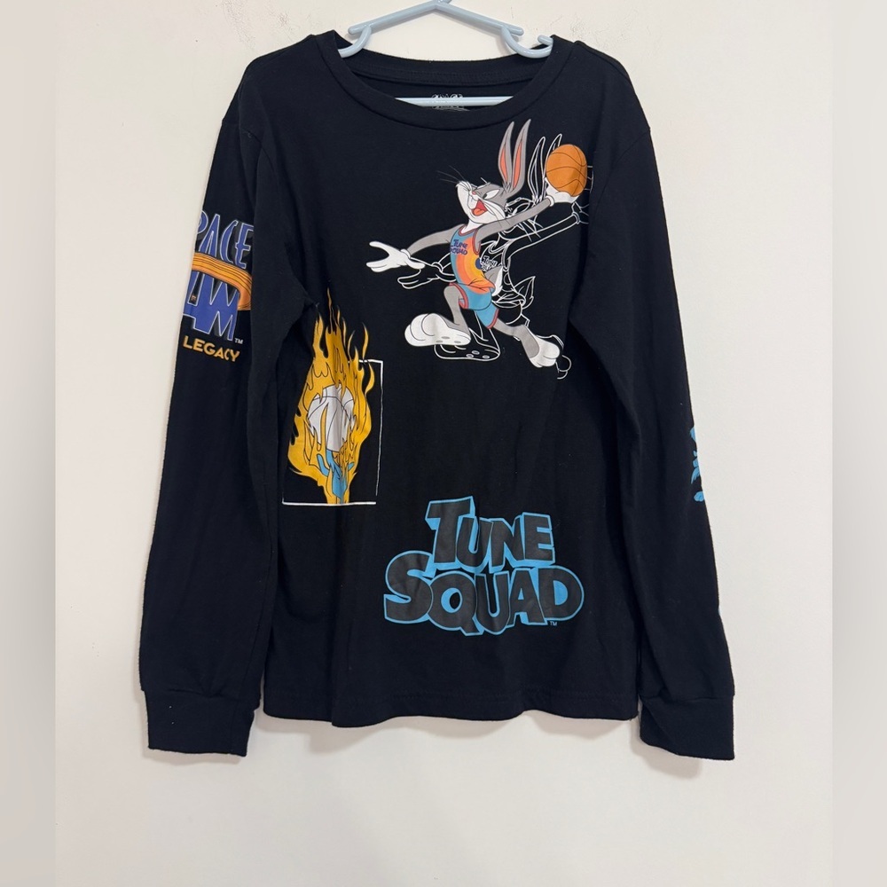 Tune Squad Kids Long Sleeve Tee - Black